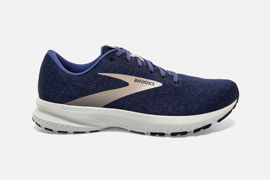 Brooks Launch 7 Mens UK - Road Running Shoes - Navy/Grey 402-PMRLUW